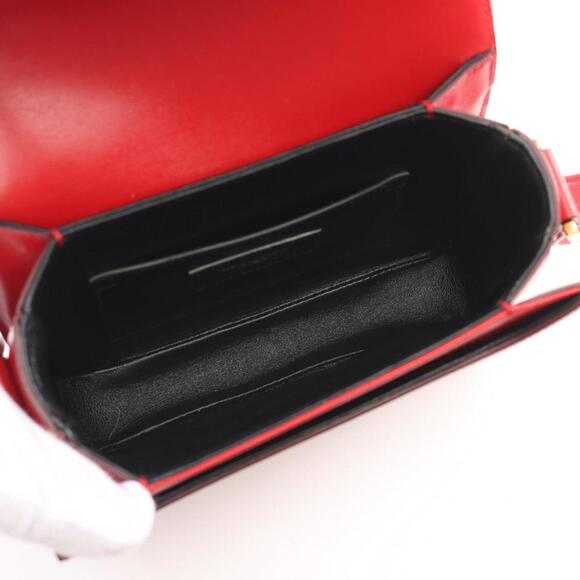 SAINT LAURENT Red Leather Shoulder Bag - Picture 4 of 9